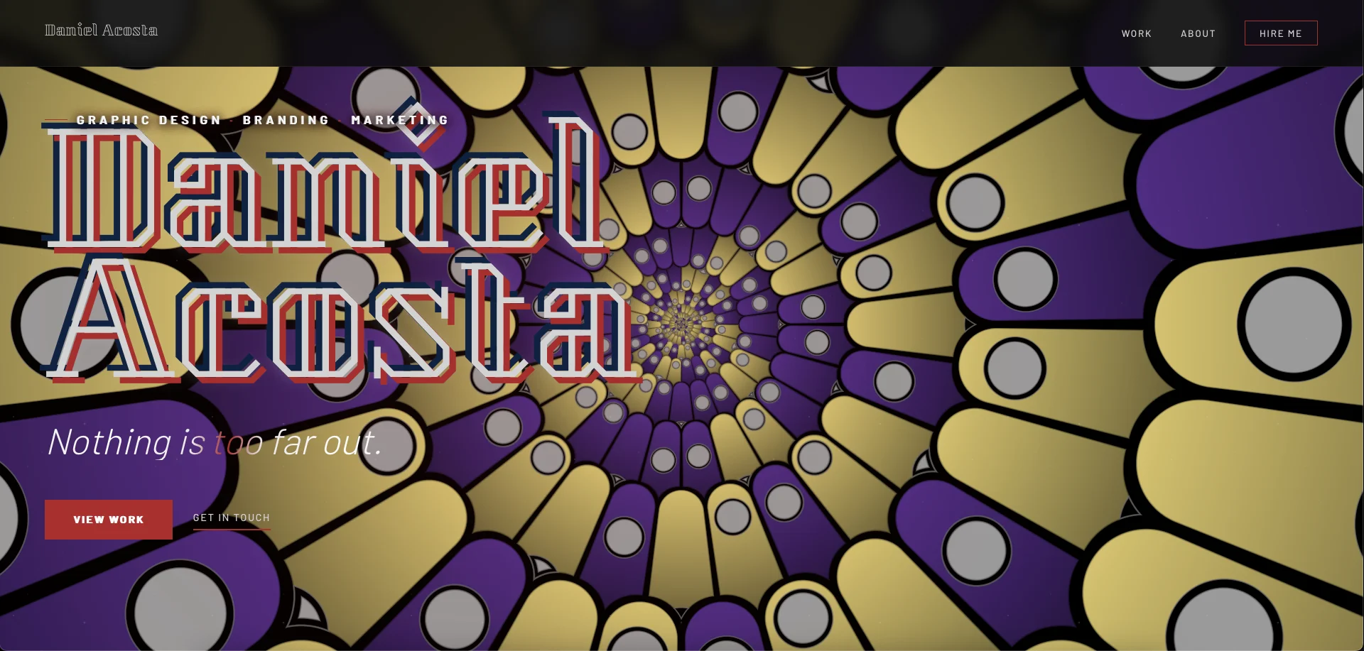 Graphic designer portfolio live website preview