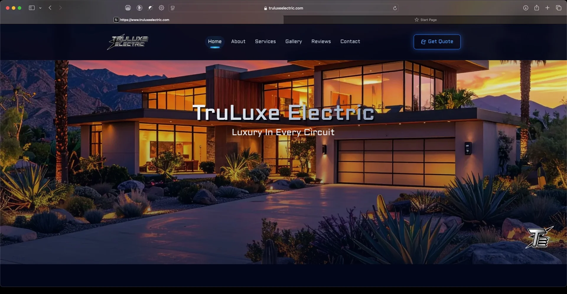TruLuxe Electric homepage