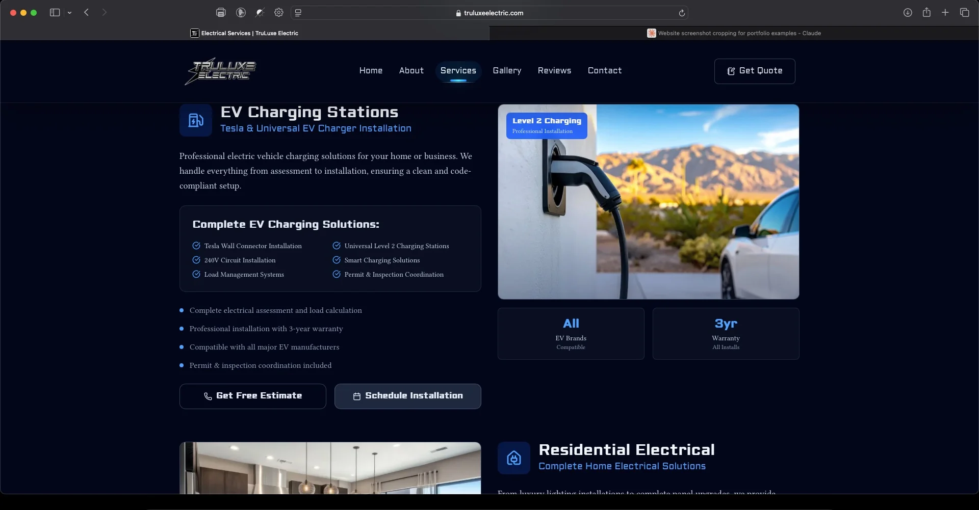 TruLuxe Services page