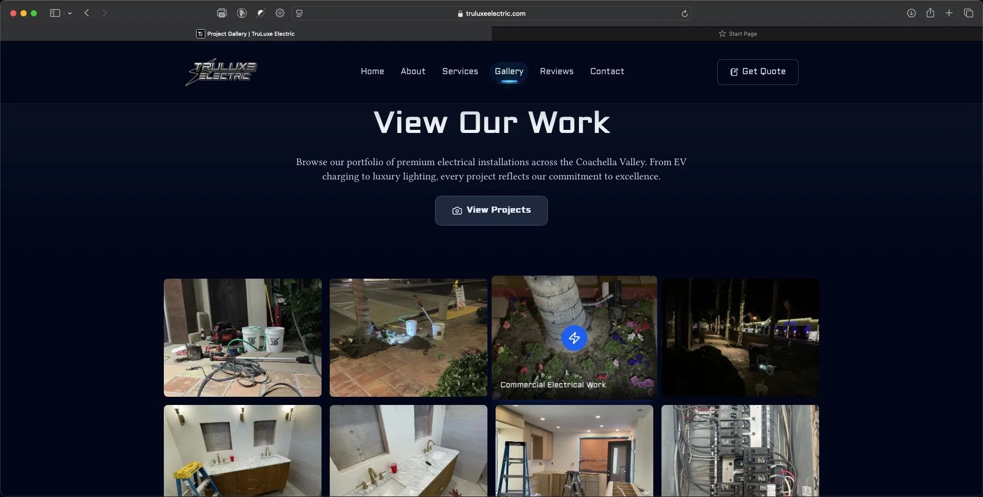TruLuxe Gallery page
