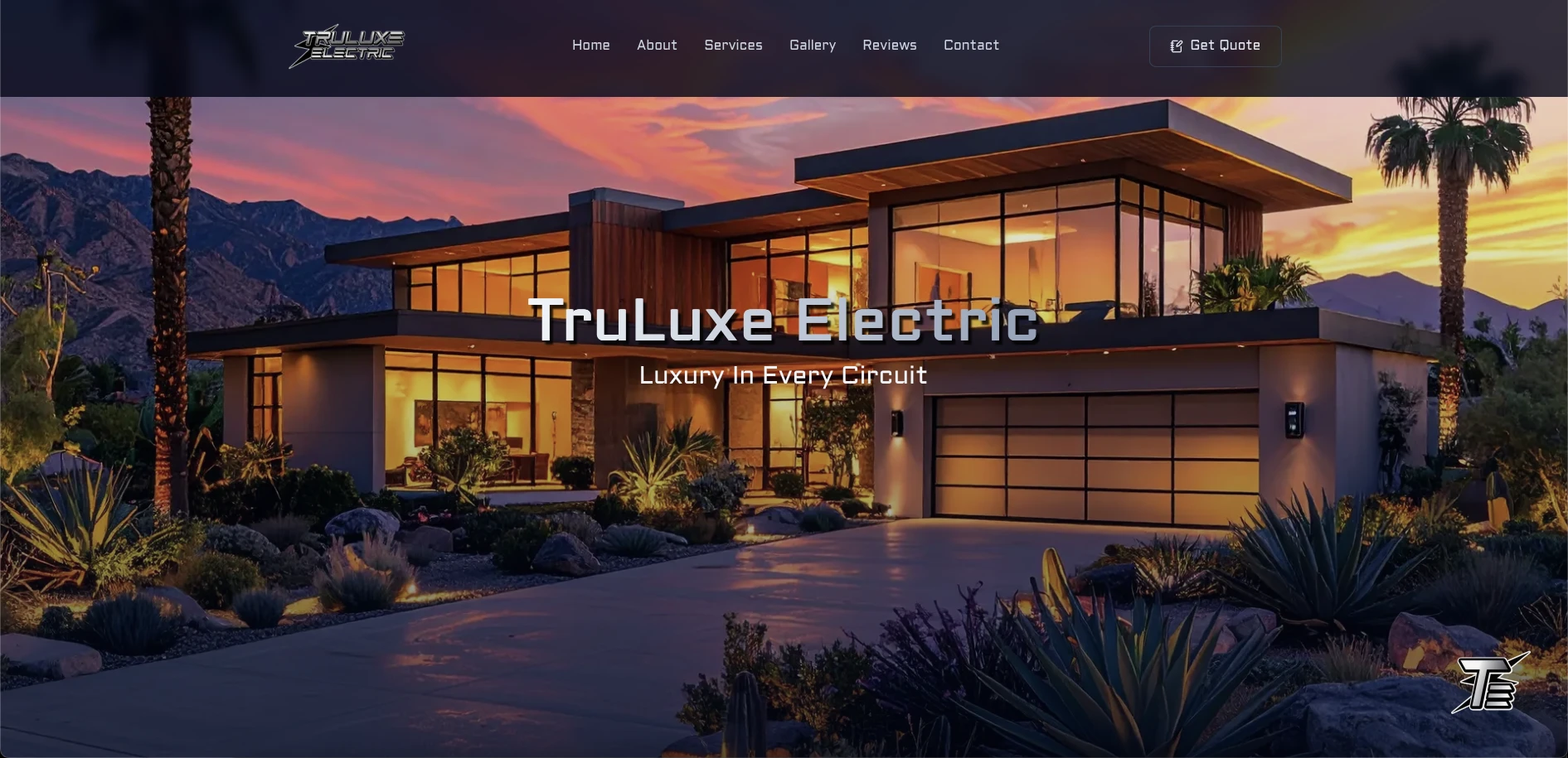 TruLuxe Electric live website preview